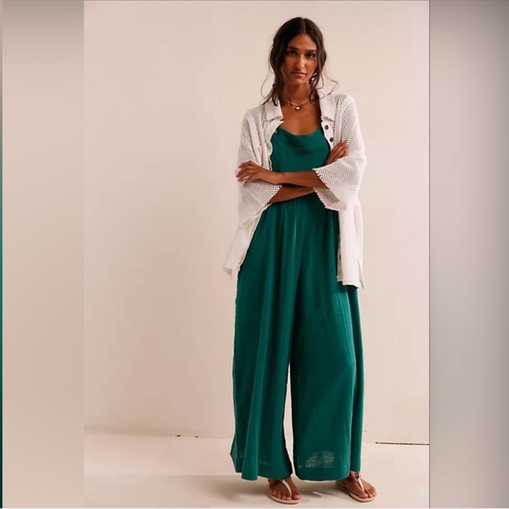 NWT Free People Beach | Sun-Drenched Overalls | Small - Picture 2 of 16